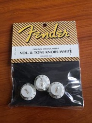 90年代 Fender Stratocaster Vol Tone Knobs White
