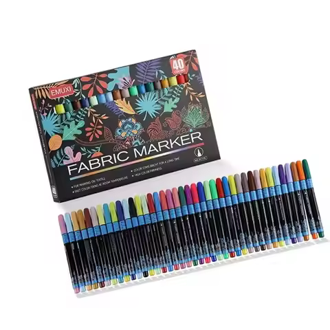 Fabric Marker Pens Soft Tip Waterproof Permanent Textile Paint Markers for Clothes T Shirt DIY Drawi