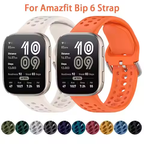 Original Silicone band For Amazfit Bip 6 Strap accessories sport breathable Soft Bracelet Correa pul