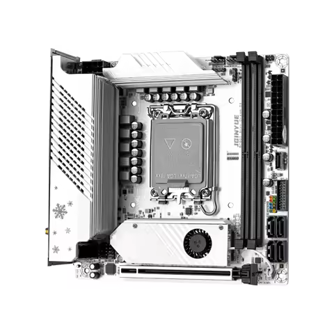 JGINYUE B760i Motherboard LGA 1700 Core 12th/13th Gen DDR5 Memory Mini-ITX New Desktop B760i-Snow Dr