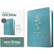 NLT Premium Gift Bible, Filament Enabled (LeatherLike, Teal Cross, Red Letter) bible nlt bible