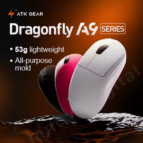 ATK Dragonfly A9 Ultra Wireless E-sports Gaming Mouse Ultra-lightweight Tri-mode Dual 8K Ergonomic M