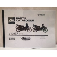 YAMAHA 125zr Buku Parts Catalogue Y125zr Book Part Catalog 125z Motor Spare Part Y125z Fotostat Z125