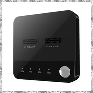 (DKCZ) M.2 SATA Duplicator M.2 SATA to Nvme SSD Enclosure External Hard Disk Docking Station with Cl