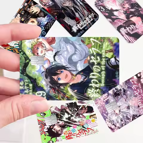 Anime Seraph Of The End Fashion Matte Gold Silver Black Matte Film Skin Sticker Tape For Bank Credit