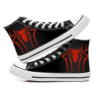 [Ready Stock] Movie and Television Spider-Man Merchandise Printed Canvas Shoes Student Fashion Casua