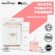 Nature's Key White Tomato Collagen Powder - 1250mg Collagen Peptides with Vitamin C, E, B7 for Skin 