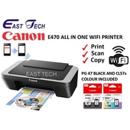 CANON PIXMA E470 WIRELESS INK PRINTER AND PG47  CL57S INK