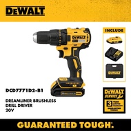 [ DEWALT ] (DCD7771D2-B1)20V Dreamliner Brushless Drill Driver Kit|65Nm|0–1750 RPM|13mm Chuck|2.0Ah 