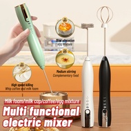 Handheld mixer Milk Coffee Frother,Rechargeable  Beverage Blender,2 Heads 3 Speed ​​Electric Whisk,E
