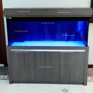 Aquarium Kabinet 150X60X60 12/10Mm Full Set Tinggal Masuk Ikan
