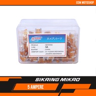 5A Micro Fuse (200pcs) NKR 5 Ampere Micro Fuse/ 5A Plug-in Fuse/