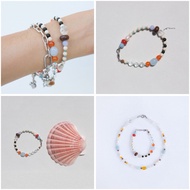 Summer Jelly Bracelet Natural Stone Ocean Candy Tone Bracelet for Woman