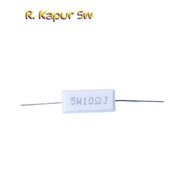 10 PCS - 5 Watt Chalk Resistor Various Values Ohm Cement Resistor 5W