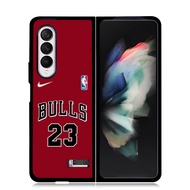 Samsung Z Fold 6 5 4 3 Durable Plastic Phone Hardcase Chicago bulls Jordan Case