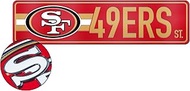 Rico Industries NFL Football San Francisco 49ers Standard Laser Cut Acrylic Street Sign 3.5” X 14.25