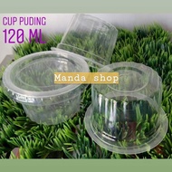 50 pcs cup puding wadah gelas agar agar plus tutup murah 120 ml 90 ml 65 ml