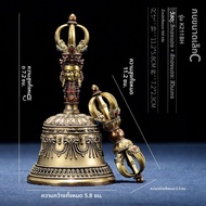 OSITE | ของประดับ_five-strand bell and vajra พร้อมลูกปัดสีสันและ purbha vajra เหลือง