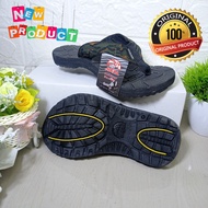 Sandal Jepit Anak Ji&za Motif Geometris Warna Hitam/Biru - Nyaman & Stylish