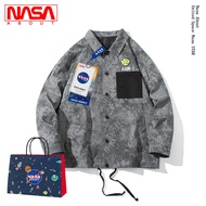 NASA joint American street hip-hop high street jacket men's tide brand loose work jacket men เสื้อแจ
