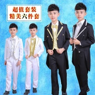 Children Children's Tuxedo Boy's Dress Piano Performance Dress Suit Flower Girl Dress Boy Wedding Sm