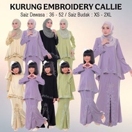 [AC_4 WARNA] KURUNG EMBROIDERY CALLIE BAJU KURUNG MODEN BAJU KURUNG BUDAK BAJU KURUNG PLUSSIZE BAJU 