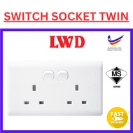 LWD Double 13A Switch Socket / 13A Switch Socket Twin Sirim