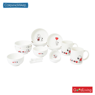 Corningware ชุดจานลาย Snoopy สนูปปี้เลิฟลี่ 14ชิ้น/N-02-P14-SLV/SG