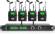 XTUGA RW2090 Wireless in Ear Monitor System, Mono IEM Monitoring with Dual Channel 2 * 100 Frequenci