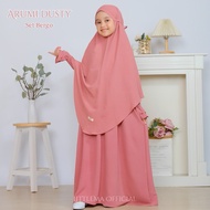 ARUMI SET BERGO–Crinkle Premium  Setelan Gamis Set Jilbab Manasik Terlaris Syari Polos
