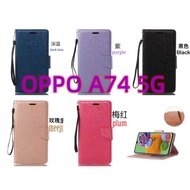 oppo a74 5G Phone Case Silk Pattern a74 Flip Leather a74 CPH2197