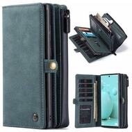 Samsung Galaxy Note 20 Ultra / S22 Plus / S22 Ultra / A73 5G / A53 5G / A33 5G / S23 Plus / S23 Ultra/ A55 5G / S24 Plus / S24 Ultra Flip Caseme 018 Wallet Leather Case Cover Sarung Dompet Kulit PU