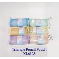 TRIANGLE PENCIL ZIP POUCH (BIG)  **  BEKAS PENSEL ZIP SEGI TIGA
