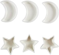 HOME DECO FACTORY, KA0607, 6-Piece Star and Moon Dinnerware Set, Table Set with Salad Bowl and Dish,