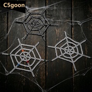 C5GOON Colorful Crystal Beaded Spider & Spider Web Ornaments Pearl Glass Spider Pendant Gothic Creat