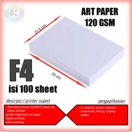 art paper 120 gsm F4 kertas art paper 120 gsm F4 glossy isi 100 lembar