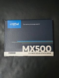 [全新未開] Crucial MX500 3D NAND SATA 2.5-inch 7mm (With 9.5mm Adapter) Internal SSD - 2TB (CT2000MX500S
