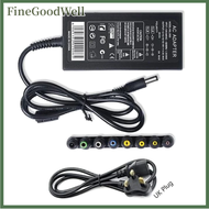 FineGoodWell อะแดปเตอร์แปลงไฟ96W 12V เป็น24V ชุดที่ชาร์จแบบปรับได้ DC 5.5x2.1mm 8ปลั๊กสำหรับแล็ปท็อป