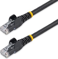 StarTech.com 50ft CAT6 Ethernet Cable - Black CAT 6 Gigabit Ethernet Wire -650MHz 100W PoE RJ45 UTP
