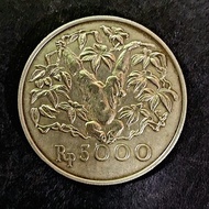 KOIN 5000 ORANG UTAN 1974 ORIGINAL FREE KAPSUL / KOIN 5000 PERAK