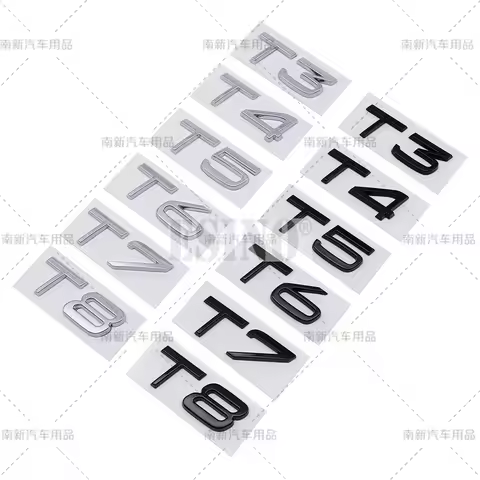 New T3 T4 T5 T6 T7 T8 3D ABS Adhesive Rear Trunk Emblem Badge Sticker for Volvo XC40 XC60 XC70 XC90 