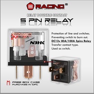 NBHK / SUMA 12V Car Relay 5-Pin 80A / 100A | Heavy Duty Automotive Relay | 5 Foot Type