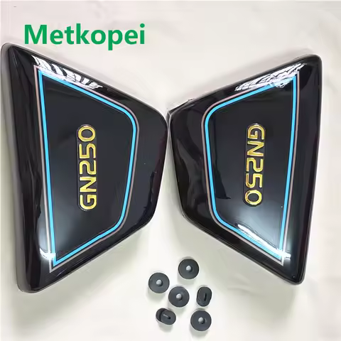 motorcycle GN250 fuel tank side cover black color ABS material protection board for Suzuki 250cc GN