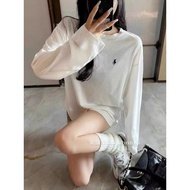 LONG-Sleeve HORSE EMBROIDERED T-SHIRT, WOMEN'S HORSE EMBROIDERED T-SHIRT 2024