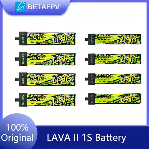 BETAFPV LAVA II 1S 95C Battery 320mAh For Air65 Meteor65 Pro Cetus/480mAh 580mAh 680mAh For Air75 Me