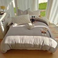 VINTAGE KOREAN STYLE BEDDING COVER SET TO SEE POETRY WITH BREATHABLE RAW MATERIAL | CLOUD BEDDING