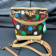 LV 草間彌生波點 nano noe 小水桶包 配件購證 防塵袋 盒子