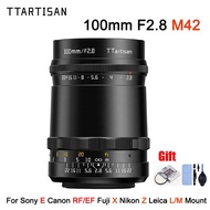 Ttartisan บับเบิ้ล M42 F2.8 100มม. เลนส์กล้องถ่ายรูปฟูลเฟรมรูรับแสงขนาดใหญ่สำหรับ Sony E Canon Rf/ef Fuji ON Z Leica L/m Mount