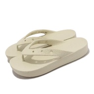 Crocs 夾腳拖 Classic Platform Flip 女鞋 骨白色 厚底 人字拖 卡駱馳 2077142Y2