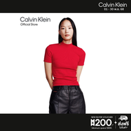 CALVIN KLEIN เสื้อยืดแขนสั้นผู้หญิง ทรง Slim รุ่น 40428WF XAT - สีแดง